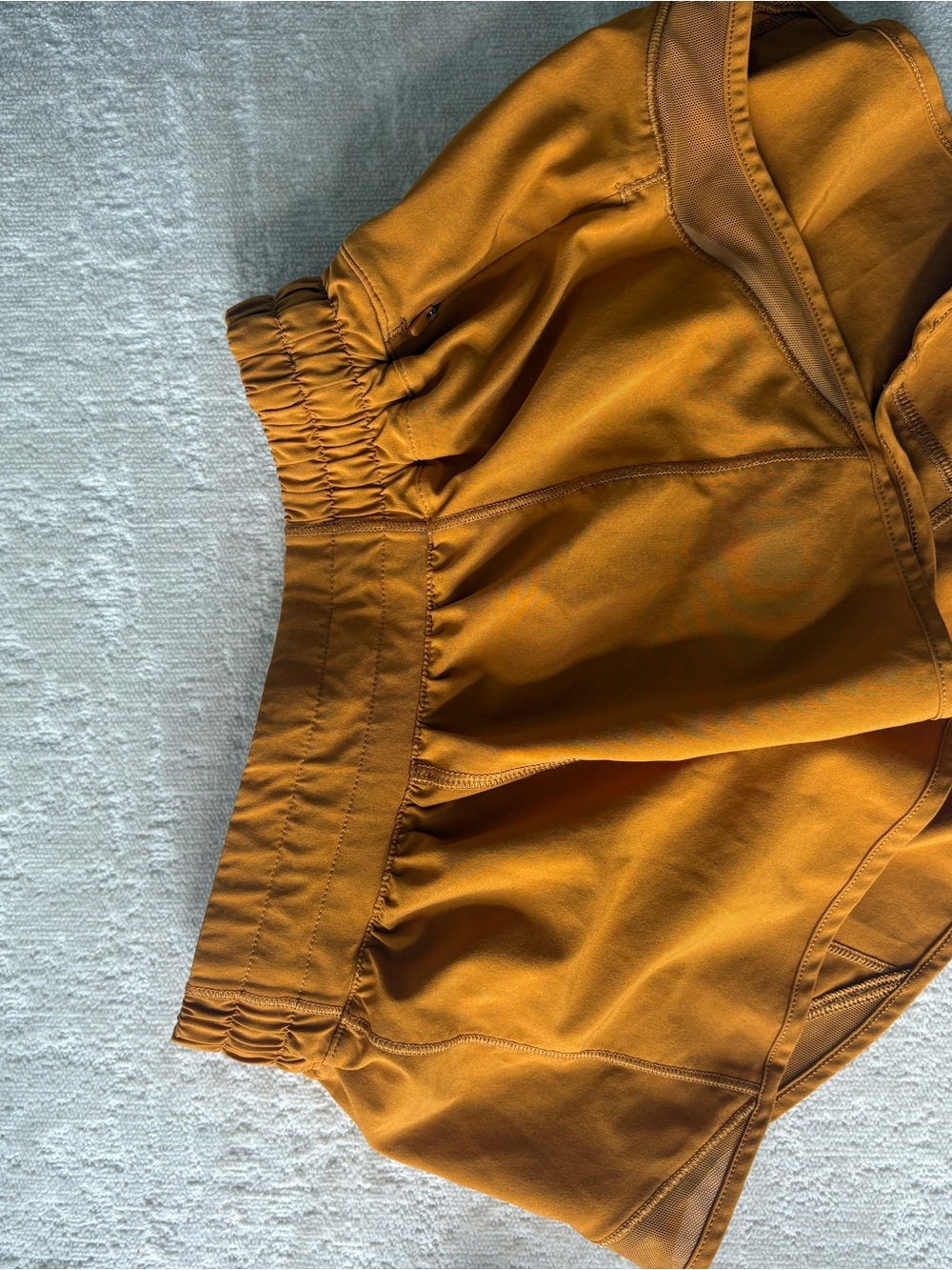 Lulu Lemon Mustard Yellow Athletic Shorts